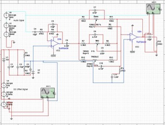Audio Equalizer Multisim Circuit